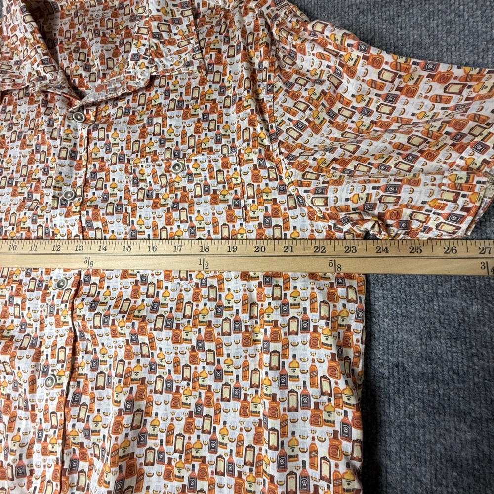 Age of Wisdom Men's XL Novelty‎ Liquor Bottle Print Short Sleeve Shirt AOP - Picture 8 of 9